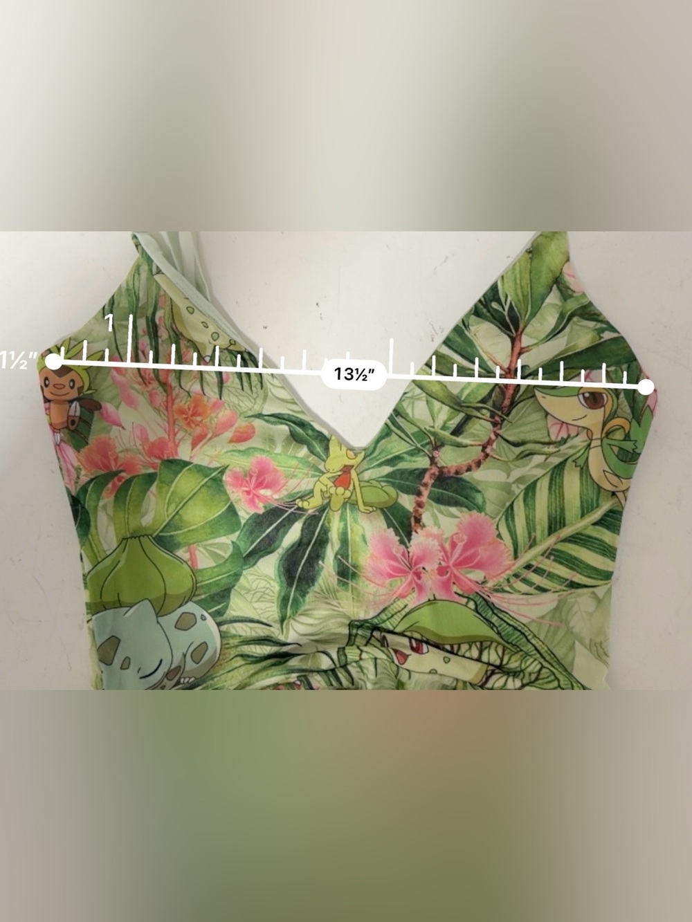 Pokemon grass type handkerchief dress | Size S - Picture 8 of 10